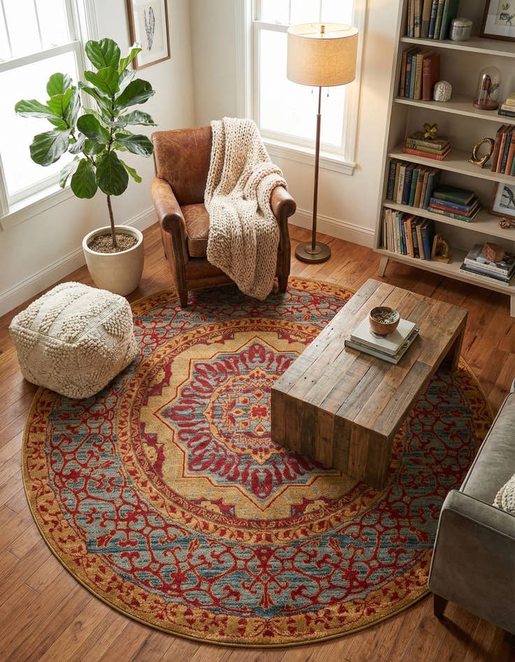 Detail image of 6' x 6' Mamluk Round Rug