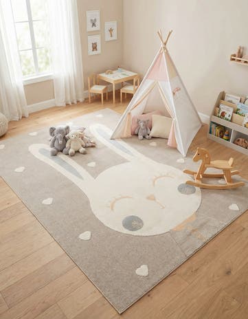 Peach Blossom Whimsy Kids Rug