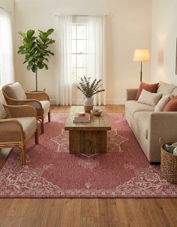 7' 10 x 10' Easy-Clean Traditional Indoor / Outdoor Rug