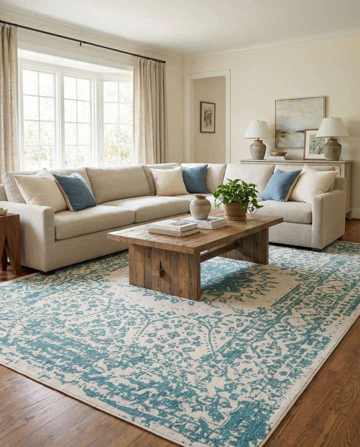 10' x 14' Easy-Clean Traditional Indoor / Outdoor Rug