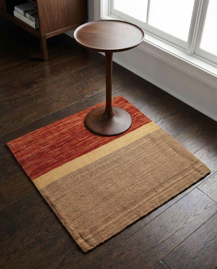 2' 4 x 2' 5 Hand Knotted Persian Wool Square Rug