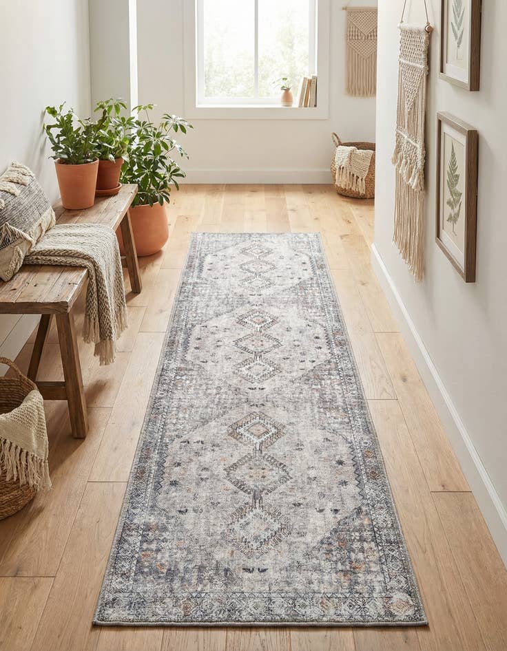 Detail image of 2' x 8' Washable Yara Runner Rug