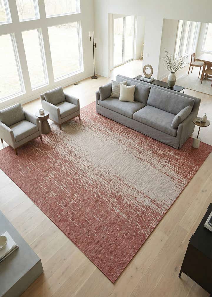 10' 8 x 10' 8 Easy-Clean Modern Indoor / Outdoor Square Rug