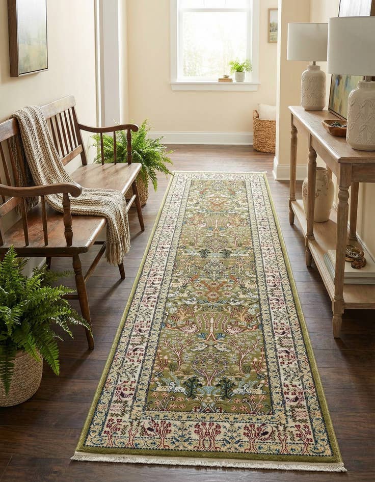 Detail image of 2' 7 x 10' Nain Design Runner Rug