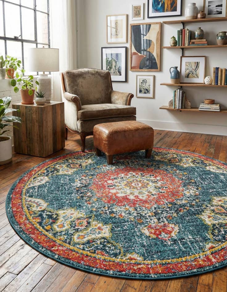 Detail image of 6' x 6' Madeline Round Rug