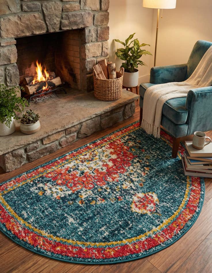 Detail image of 2' 7 x 4' Carrington Hearth Rug