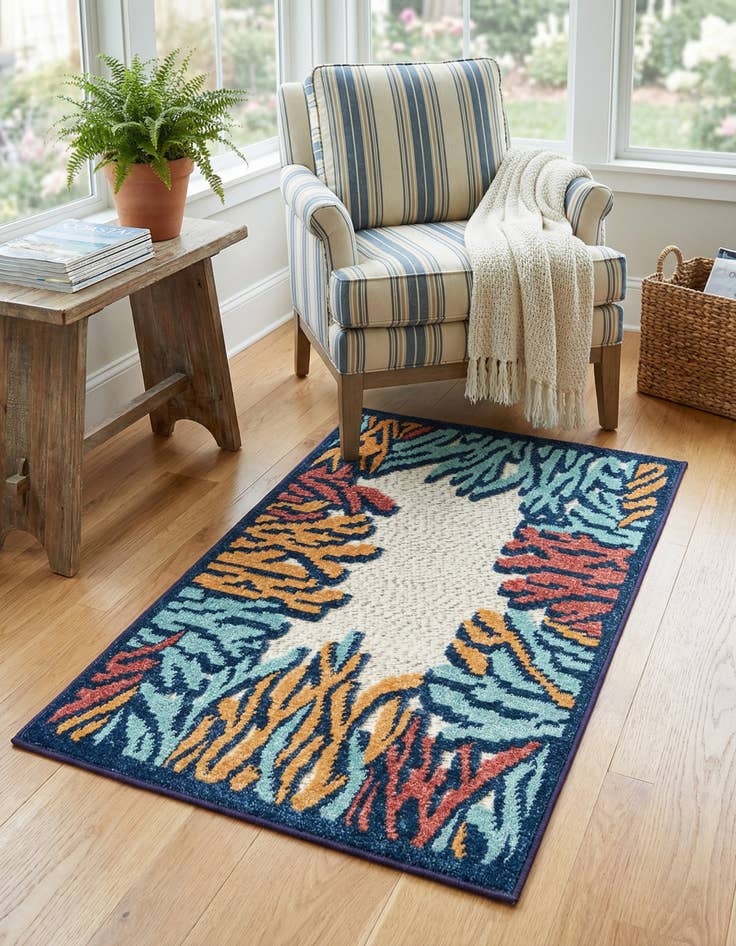 Detail image of 2' x 3'  Washable Belize Indoor / Outdoor Rug
