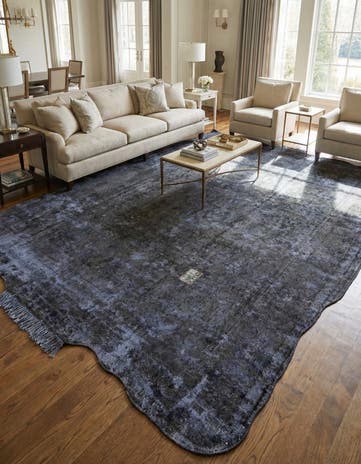 8' 8 x 12' Hand Knotted Ultra Vintage Persian Wool Rug