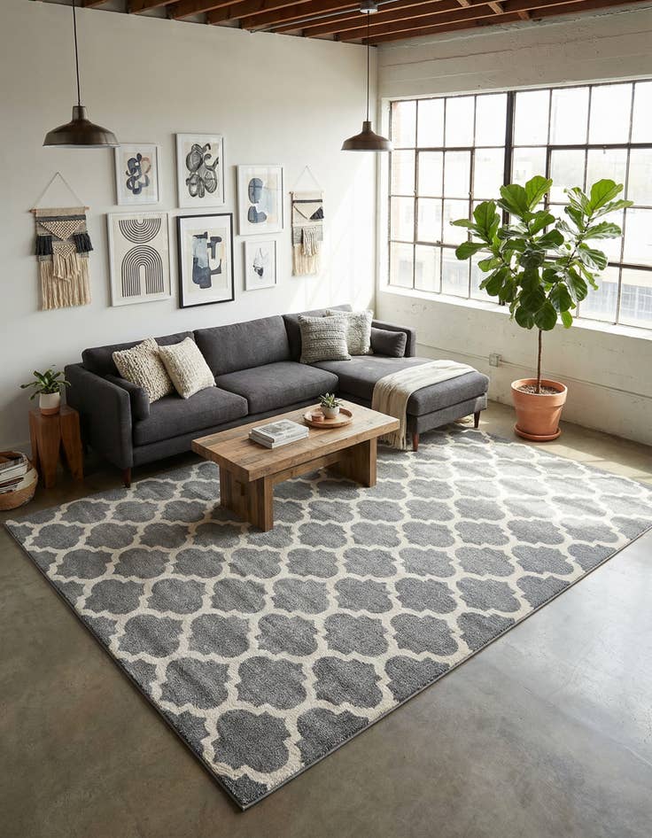 Detail image of  10' x 13' Lattice Rug