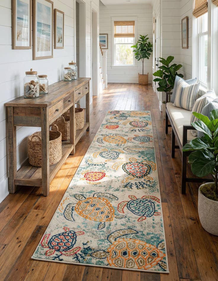 Detail image of 2' 7 x 13' 1  Washable Capri Runner Rug