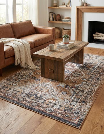 Khaki Gray Eco Southwestern Rug