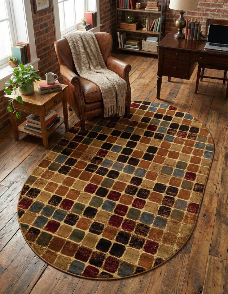 Detail image of 5' 3 x 8' Cafe Oval Rug