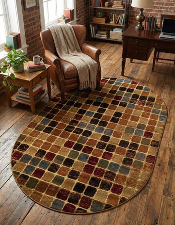 5' 3 x 8' Cafe Oval Rug