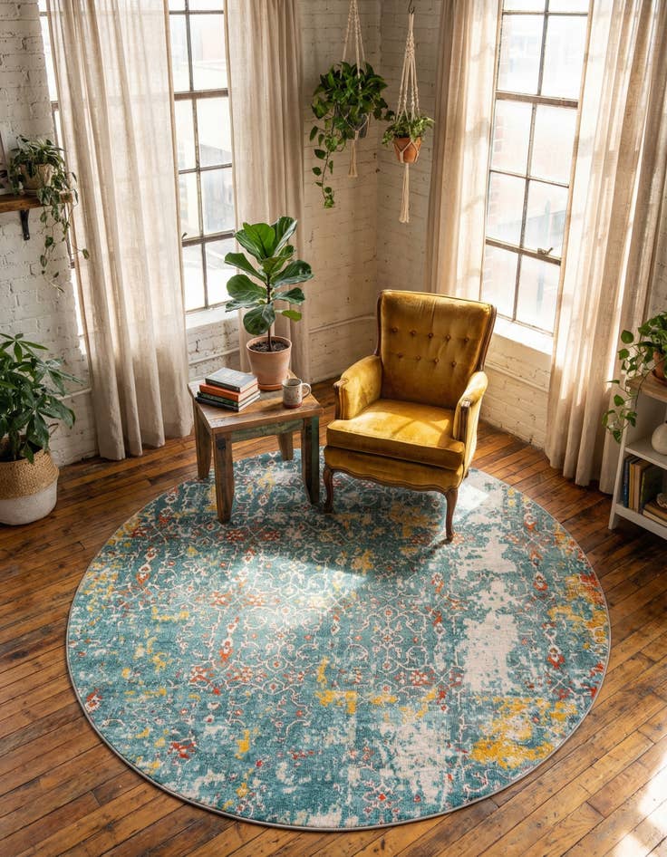 Detail image of 5' 5 x 5' 5 Santiago Round Rug