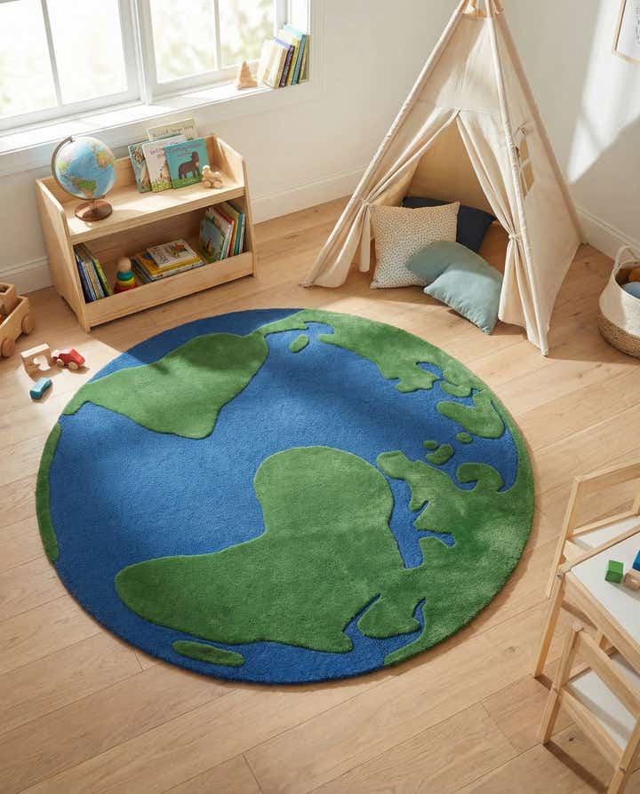 6' 1 x 6' 1 Playtime Kids Wool Freeform Rug