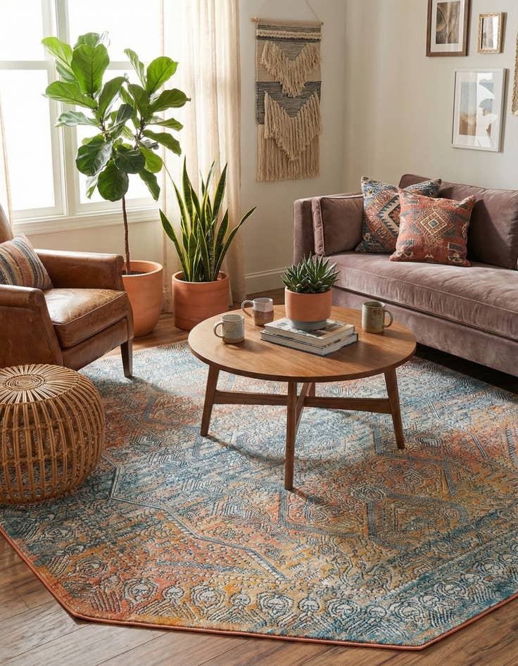 Detail image of 7' x 7' Newport Octagon Rug