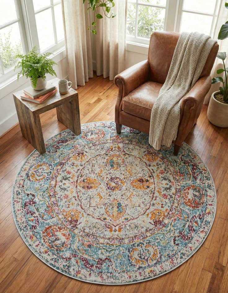 Detail image of 4' x 4' Santiago Round Rug