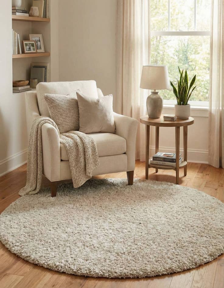 Detail image of 7' x 7' Athena Shag Round Rug