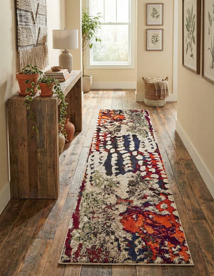 Detail image of 2' 7 x 10' Washable Haerfest Runner Rug