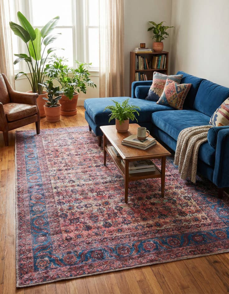 Detail image of 5' 3 x 8' Washable Maahru Rug