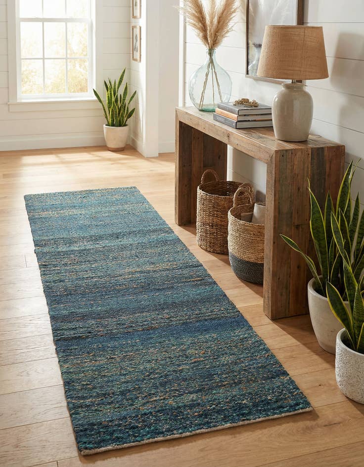 Detail image of 2' x 8' Hand Woven Palm Beach Jute Runner Rug