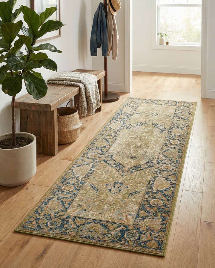 2' x 6' Easy-Clean Traditional Indoor / Outdoor Runner Rug