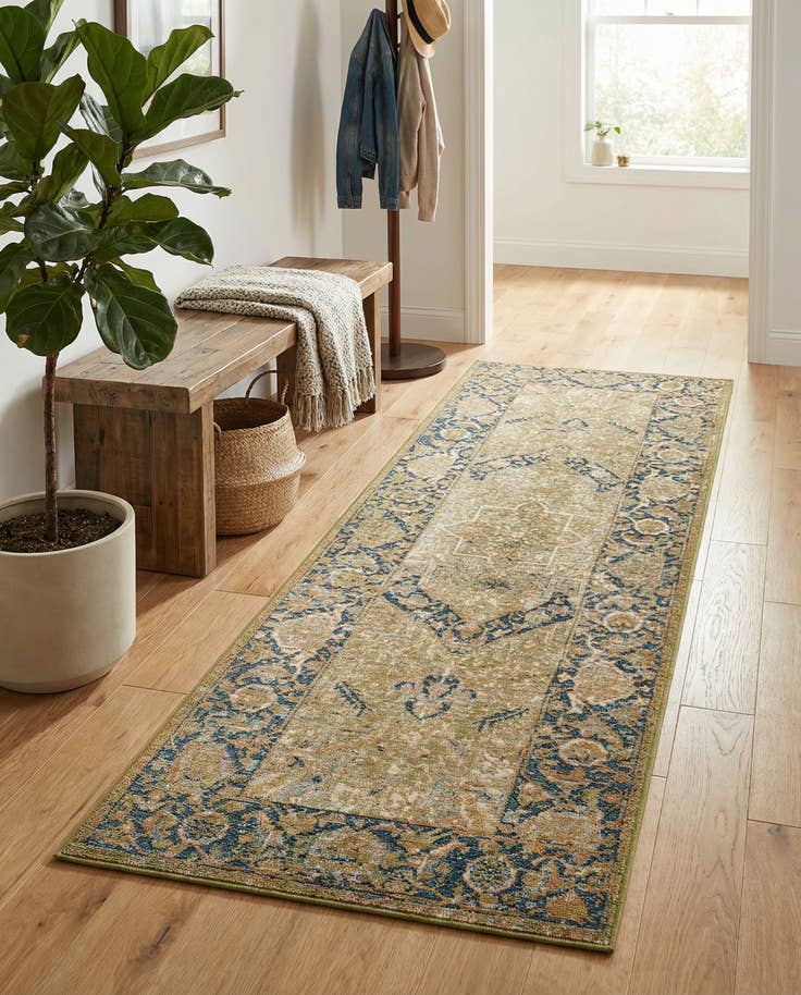 Detail image of 2' x 6' Easy-Clean Traditional Indoor / Outdoor Runner Rug