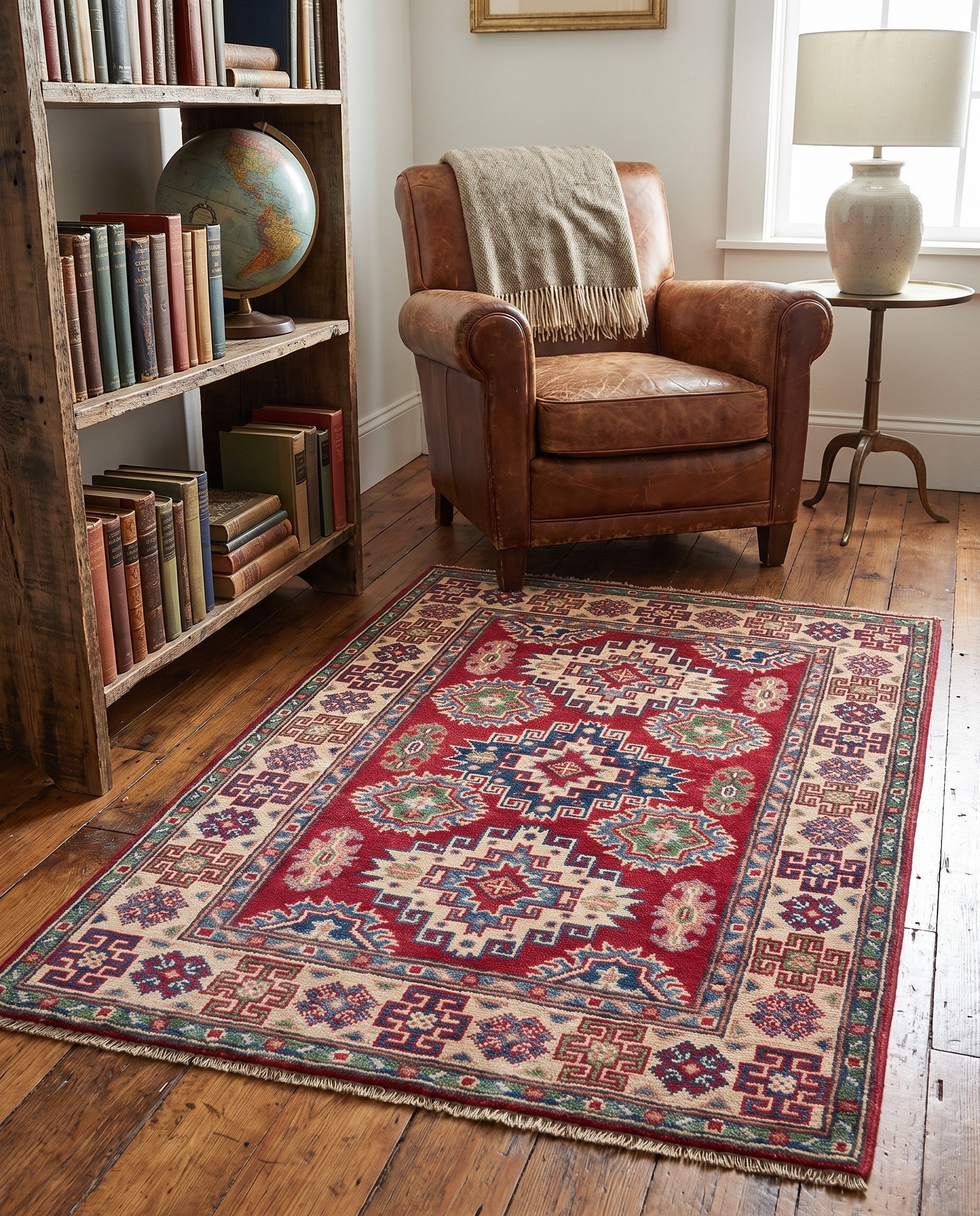 Detail image 3 of 10: 2' 8 x 4' 2 Hand Knotted Kazak Rug