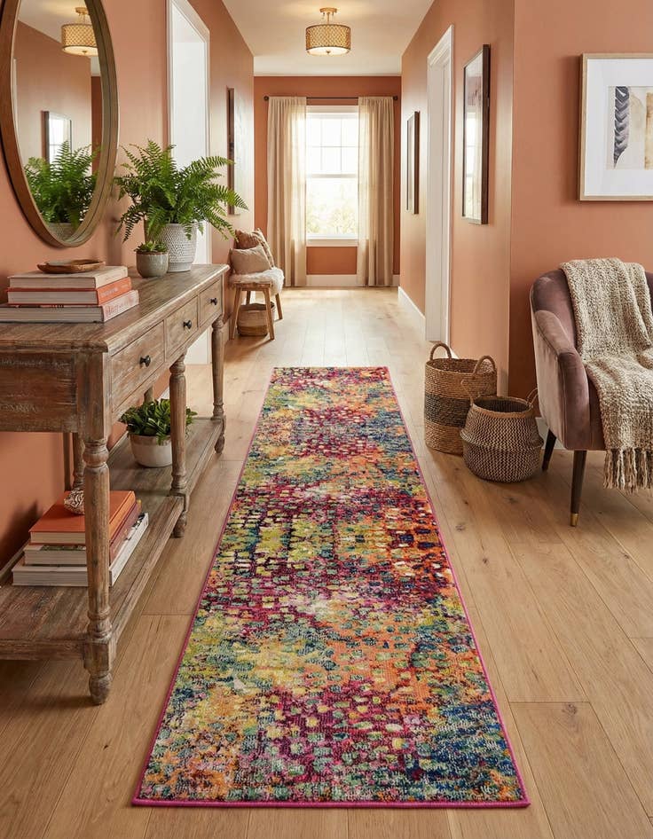Detail image of 2' 7 x 12' Washable Sevilla Runner Rug