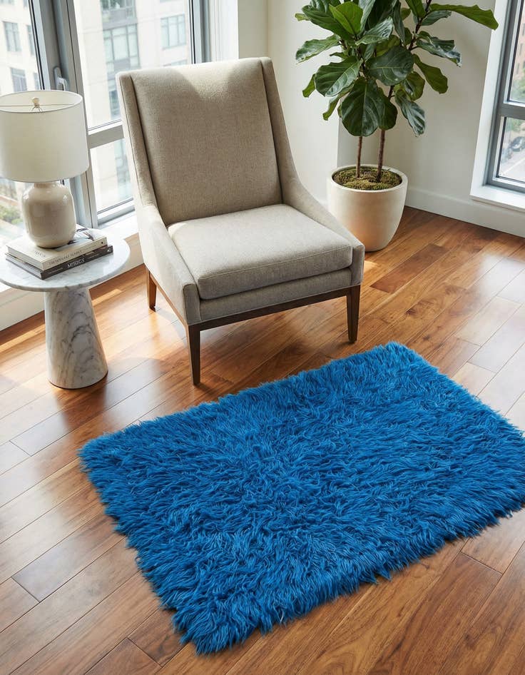 Detail image of 2' 9 x 4' 8 Hand Knotted Moroccan Wool Rug