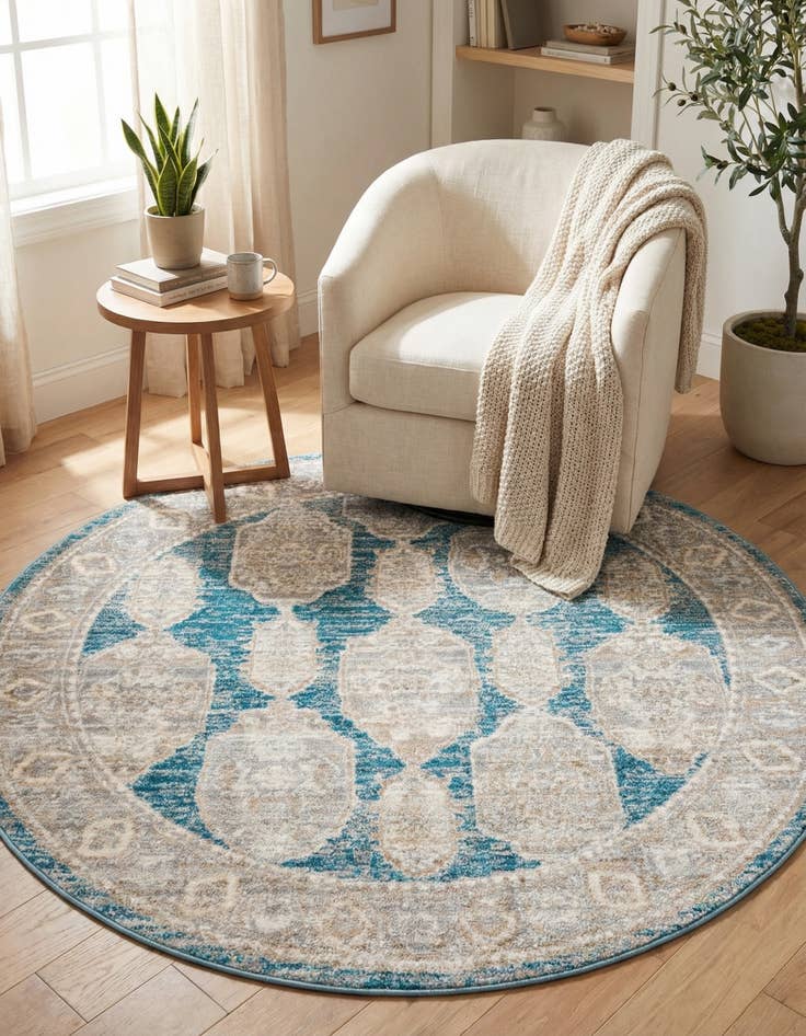 Detail image of 5' 2 x 5' 2 Lola Round Rug