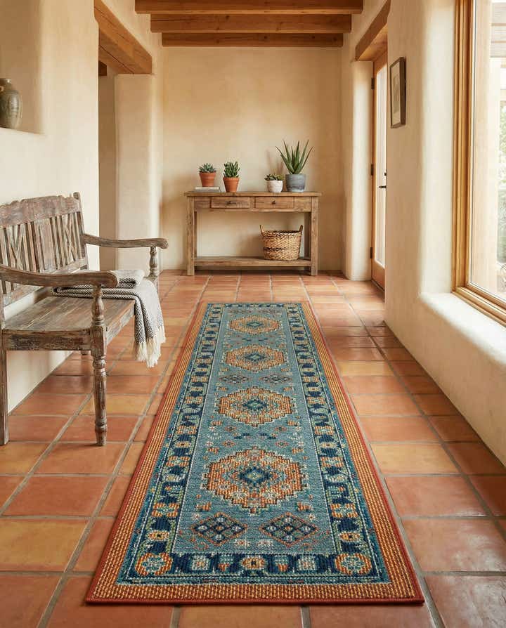 2' x 8' Easy-Clean Baja Indoor / Outdoor Runner Rug