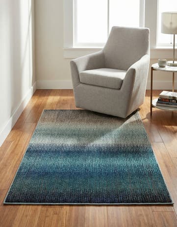 Blue Washable Hyacinth Rug