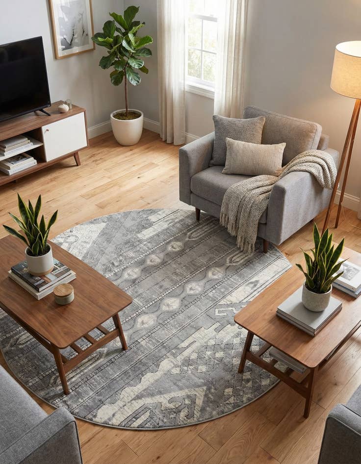 Detail image of 7' x 7' Oregon Round Rug