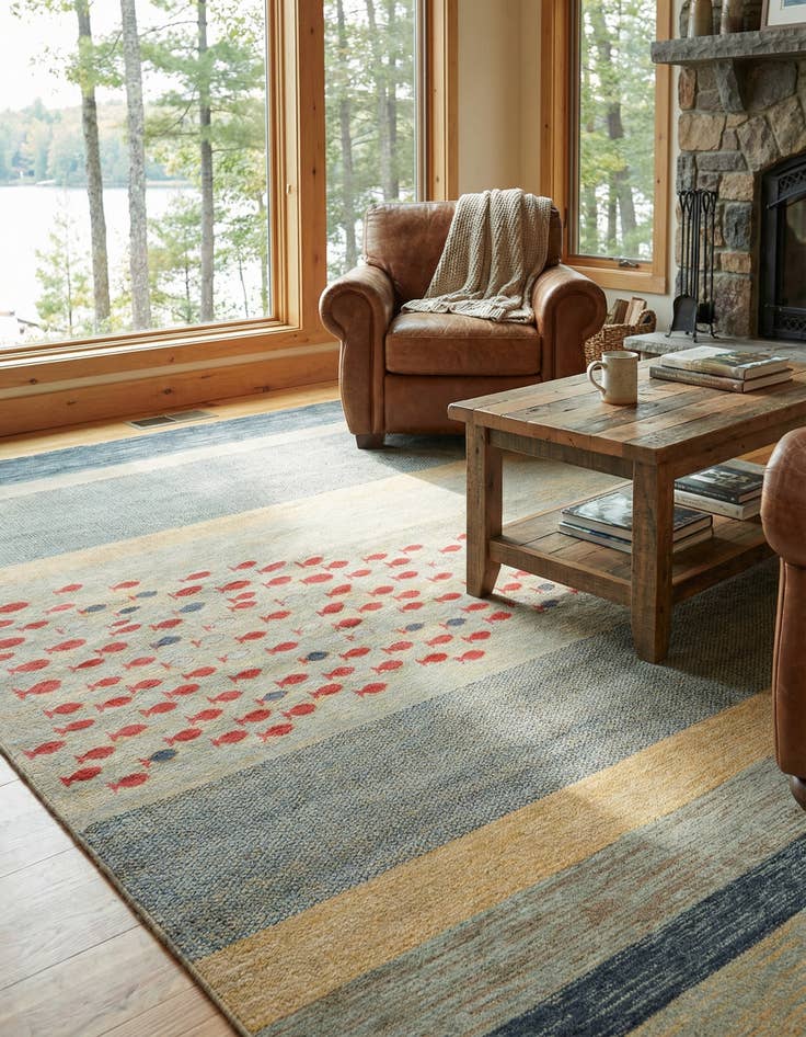 Detail image of 10' x 13' Kashkuli Gabbeh Rug