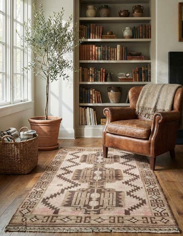 3' 2 x 6' 1 Hand Knotted Ultra Vintage Persian Wool Rug
