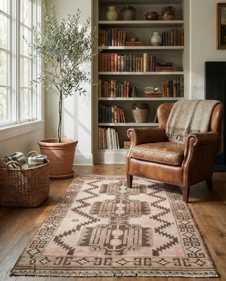 Detail image of 3' 2 x 6' 1 Hand Knotted Ultra Vintage Persian Wool Rug