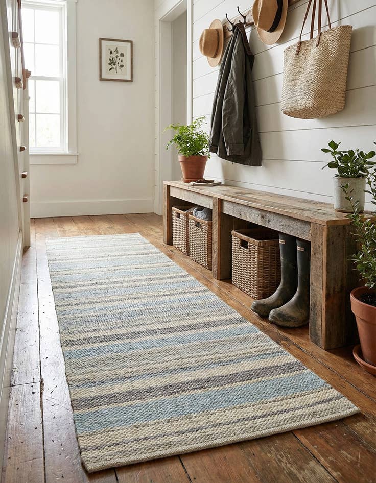 Detail image of 2' x 6' 1  Hand Woven Lariat Runner Rug