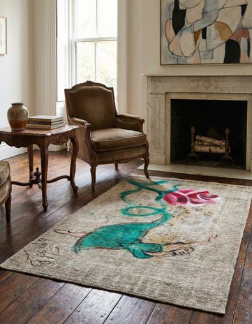 3' 3 x 5' 3 Hand Knotted Ultra Vintage Persian Wool Rug