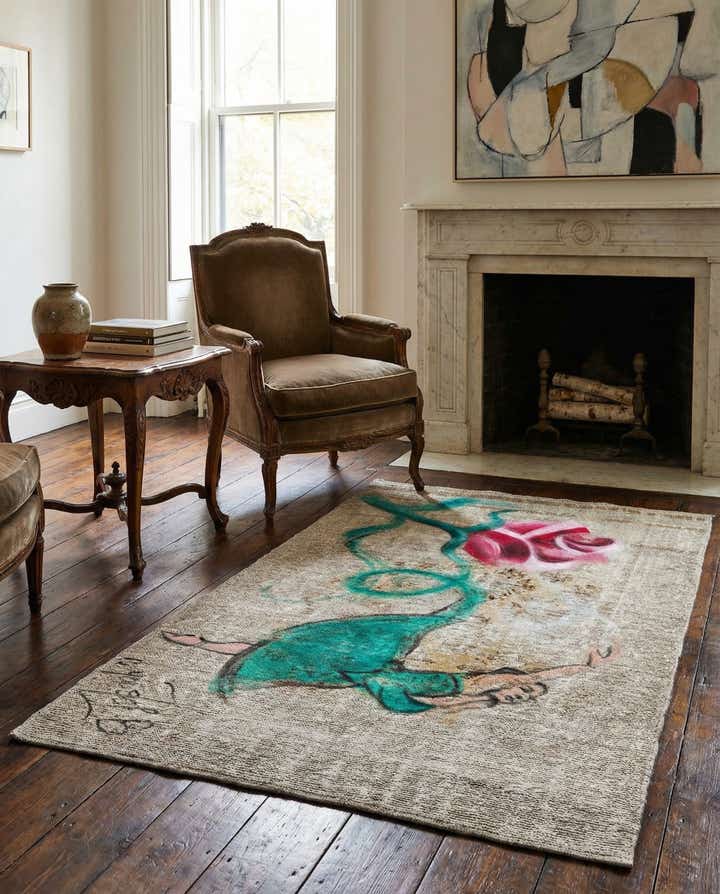 3' 3 x 5' 3 Hand Knotted Ultra Vintage Persian Wool Rug