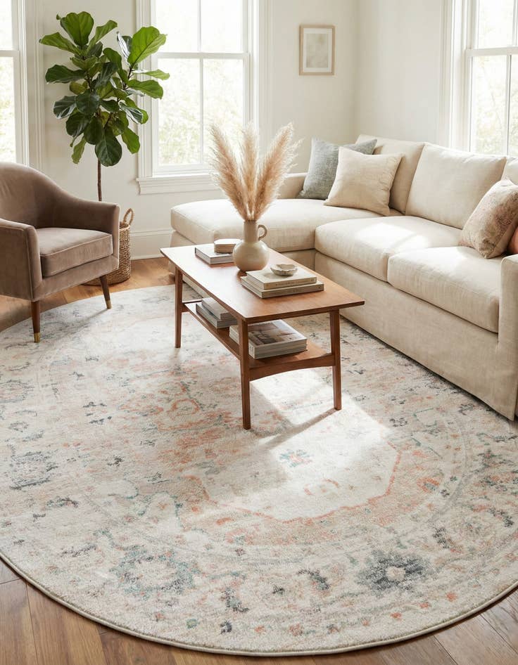 Detail image of 7' 10 x 10' Madeline Vintage Oval Rug