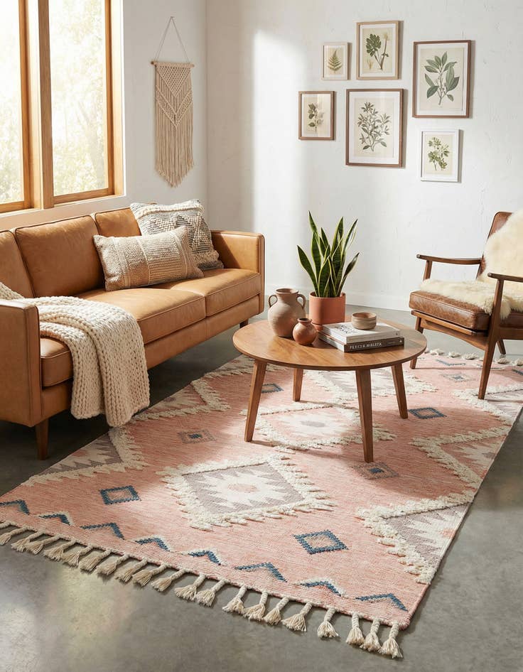 Detail image of 5' 1 x 8' Hand Woven Arizona Wool Rug