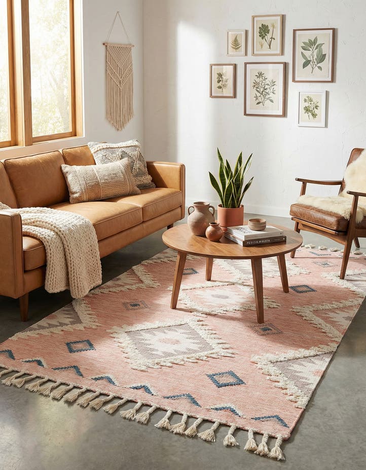 5' 1 x 8' Hand Woven Arizona Wool Rug