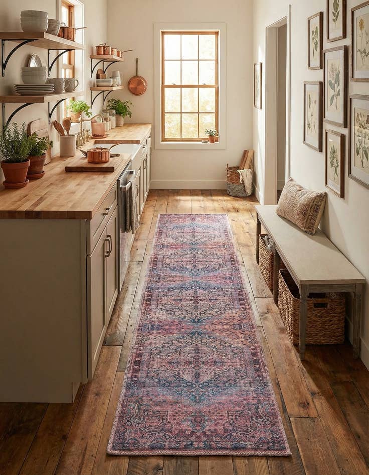 Detail image of 2' x 8' Washable Maahru Runner Rug