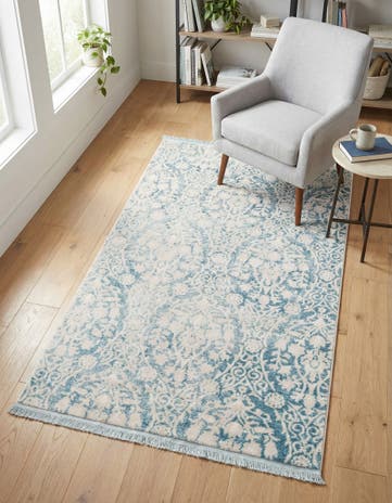 Light Blue Modern Classical Rug