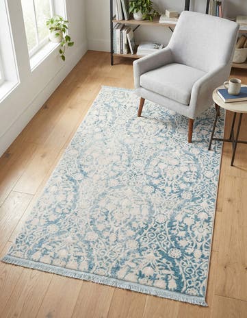 Light Blue Modern Classical Rug