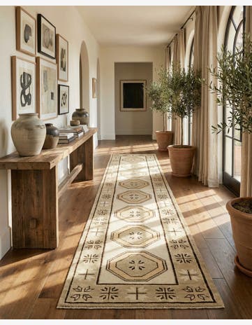 2' 9 x 11' Hand Knotted Oushak Wool Runner Rug