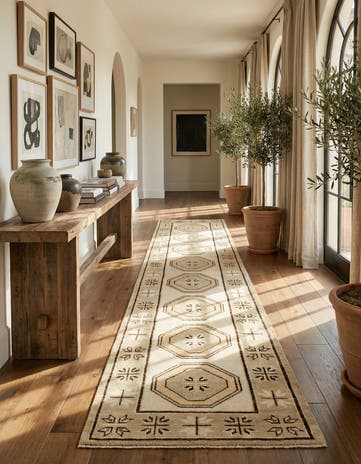 2' 9 x 11' Hand Knotted Oushak Wool Runner Rug