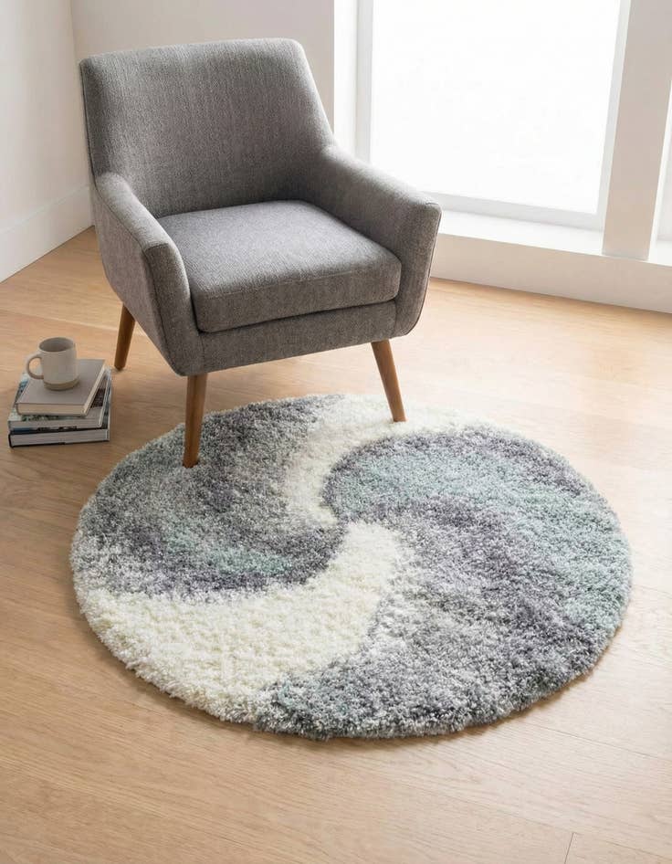 Detail image of 3' 3 x 3' 3 Soft Touch Shag Round Rug