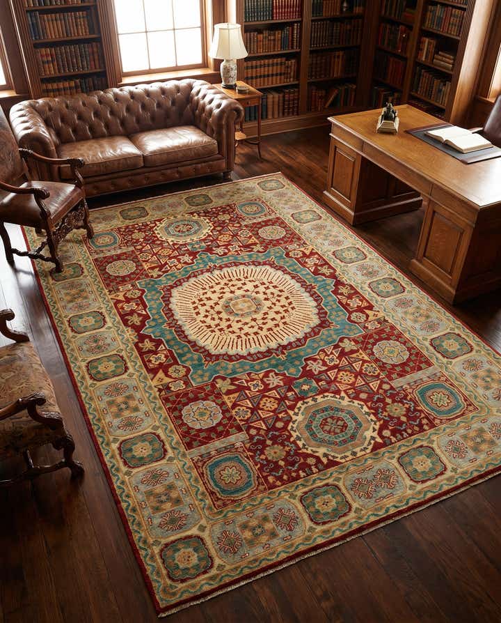5' 10 x 8' Hand Knotted Mamluk Ziegler Rug